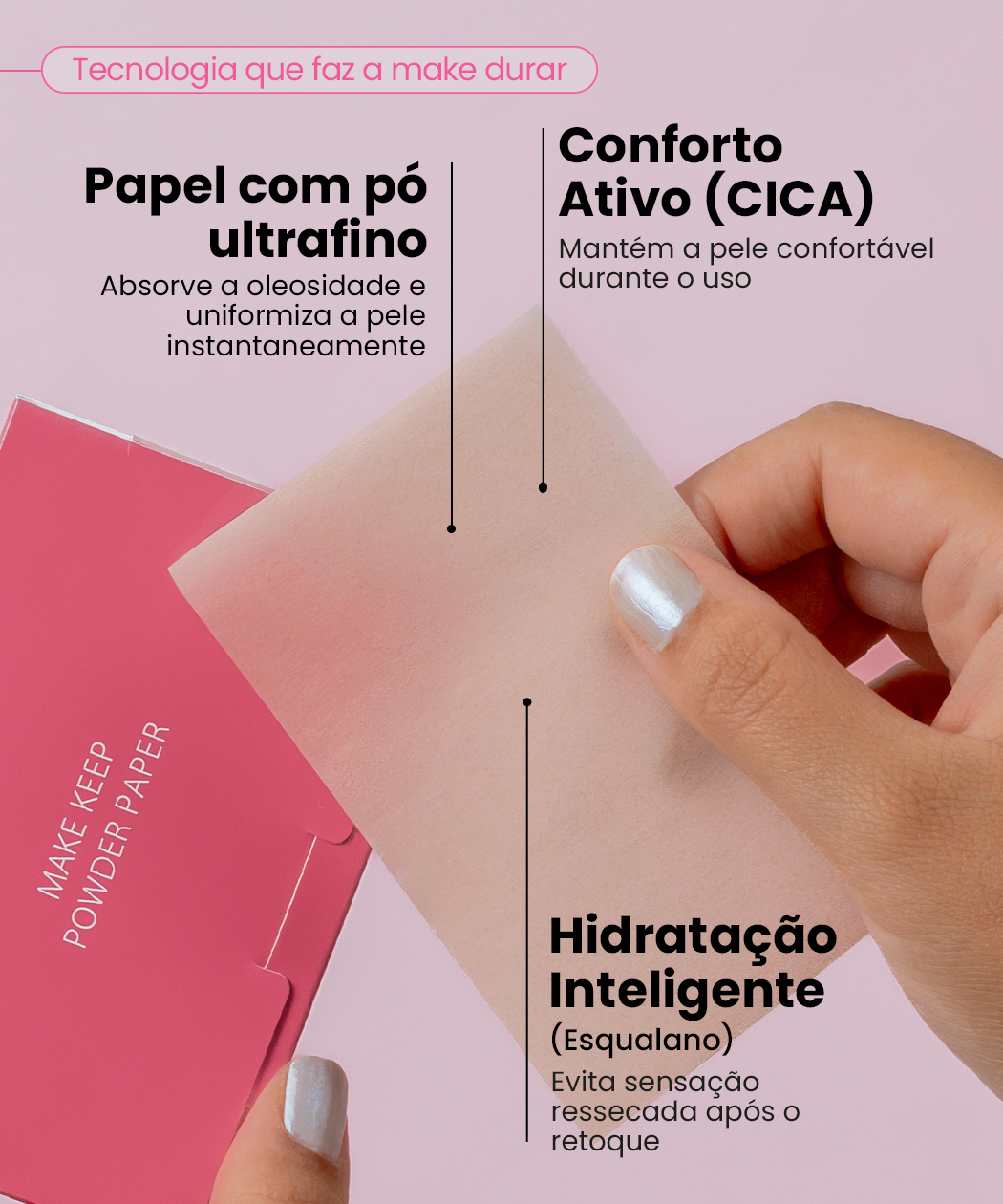 MAKE KEEP POWDER PAPER (50 uni) - Imagem 4